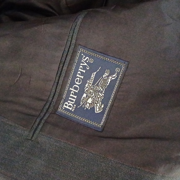 Burberry Vintage Navy Blue 100% Wool Suit Jacket 44 Burberrys - Picture 10 of 16